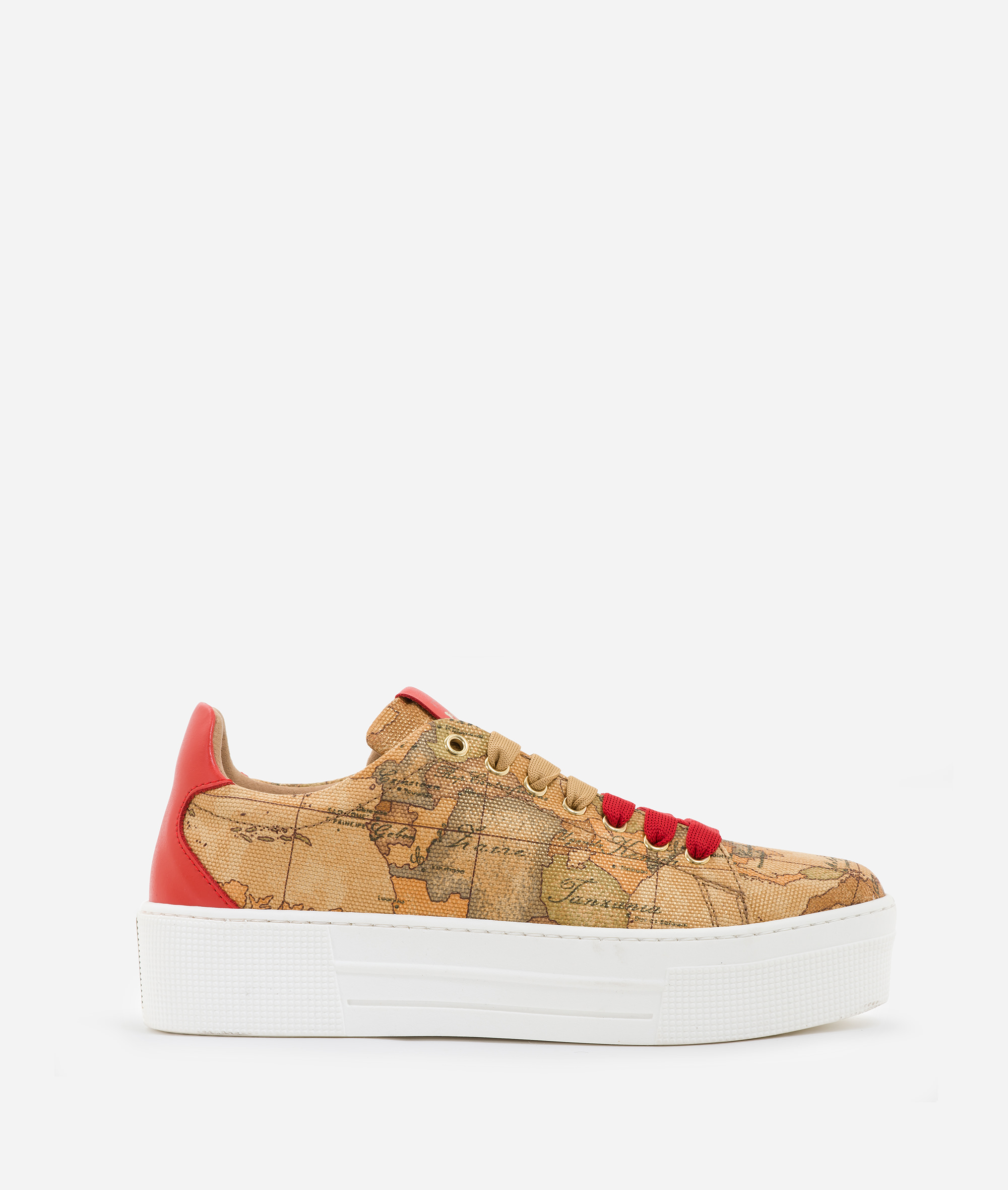Sneakers in canvas stampa Geo Classic Rosse