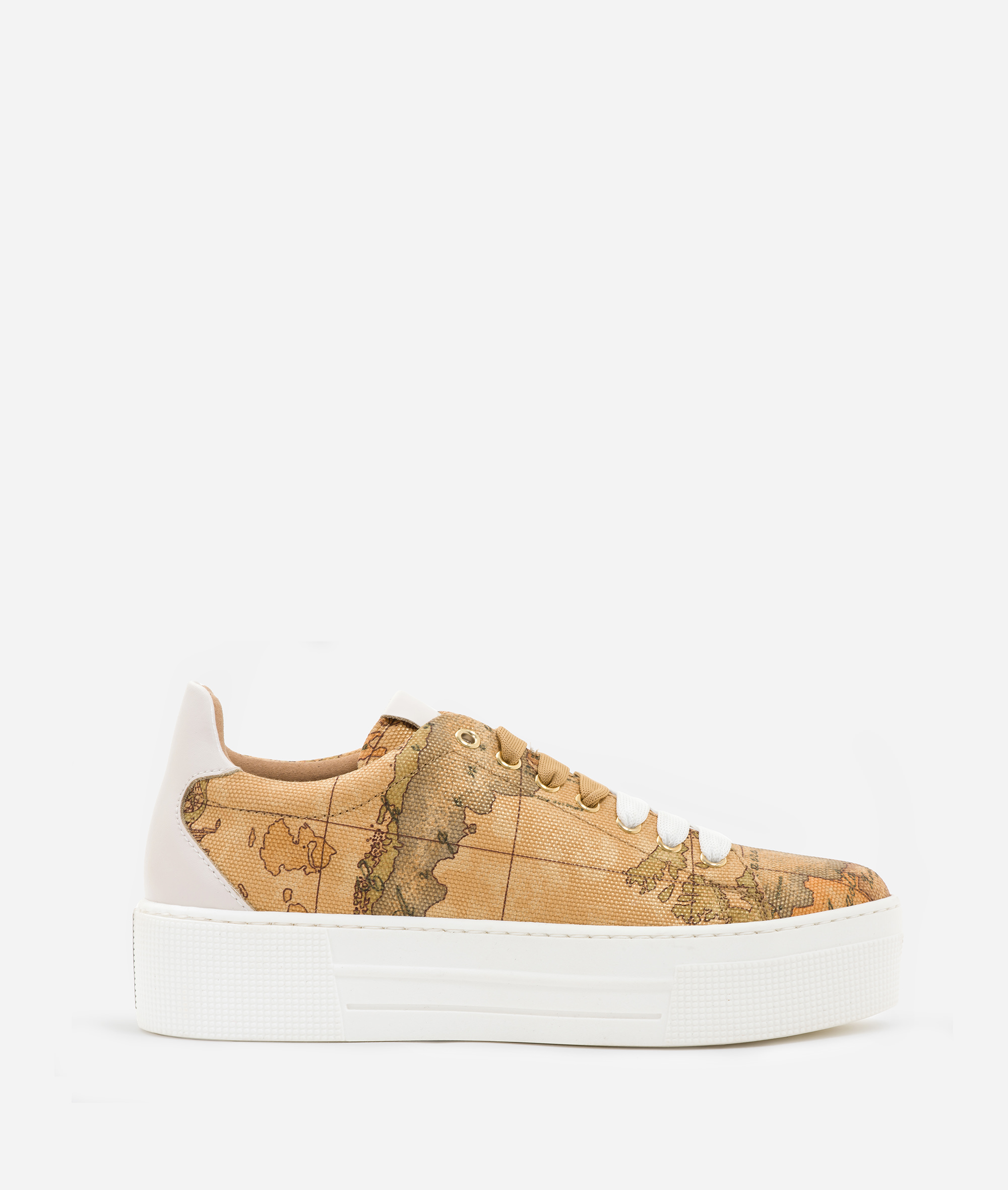 Sneakers in canvas stampa Geo Classic Bianche