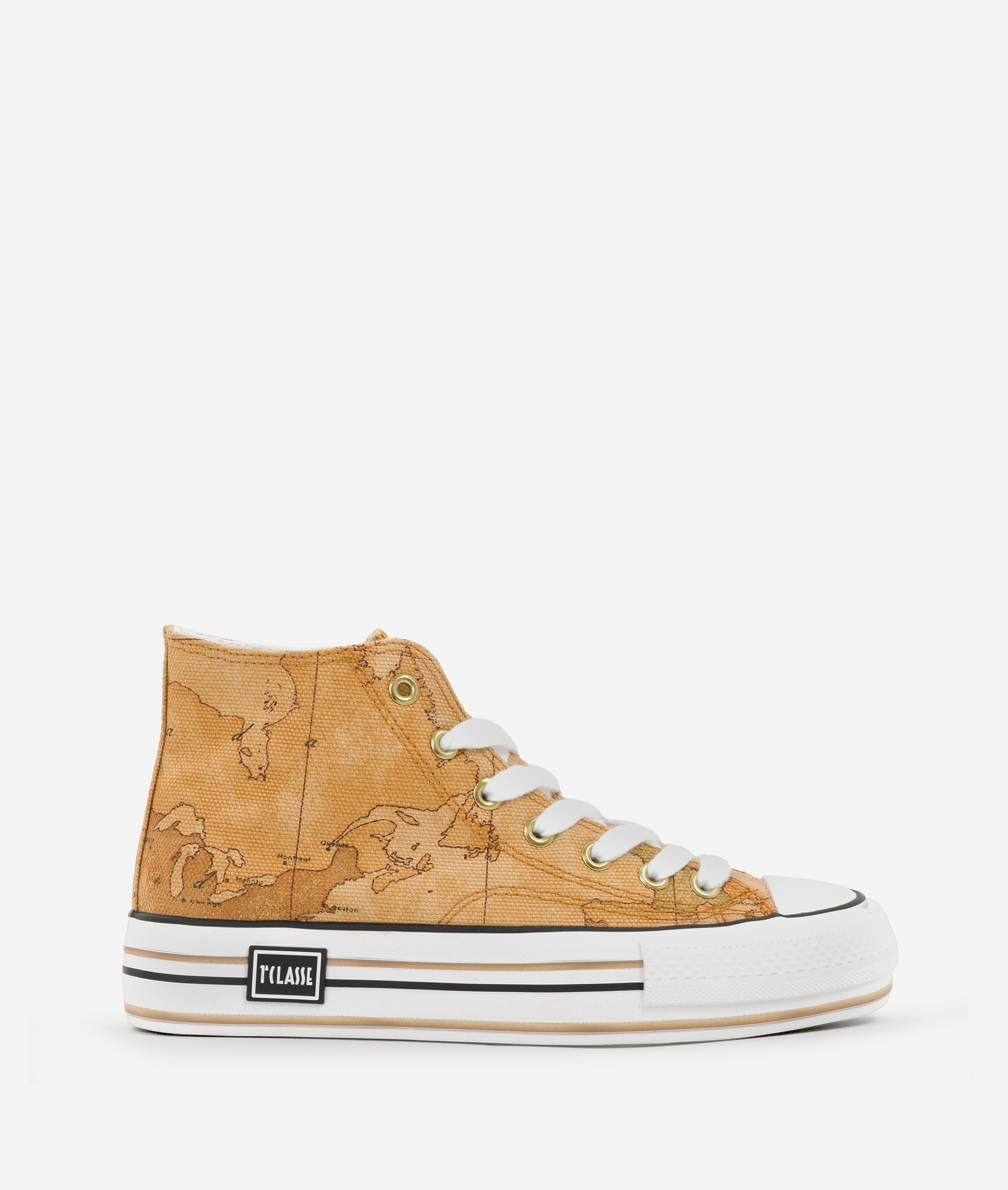 Sneakers alte in canvas stampa Geo Classic