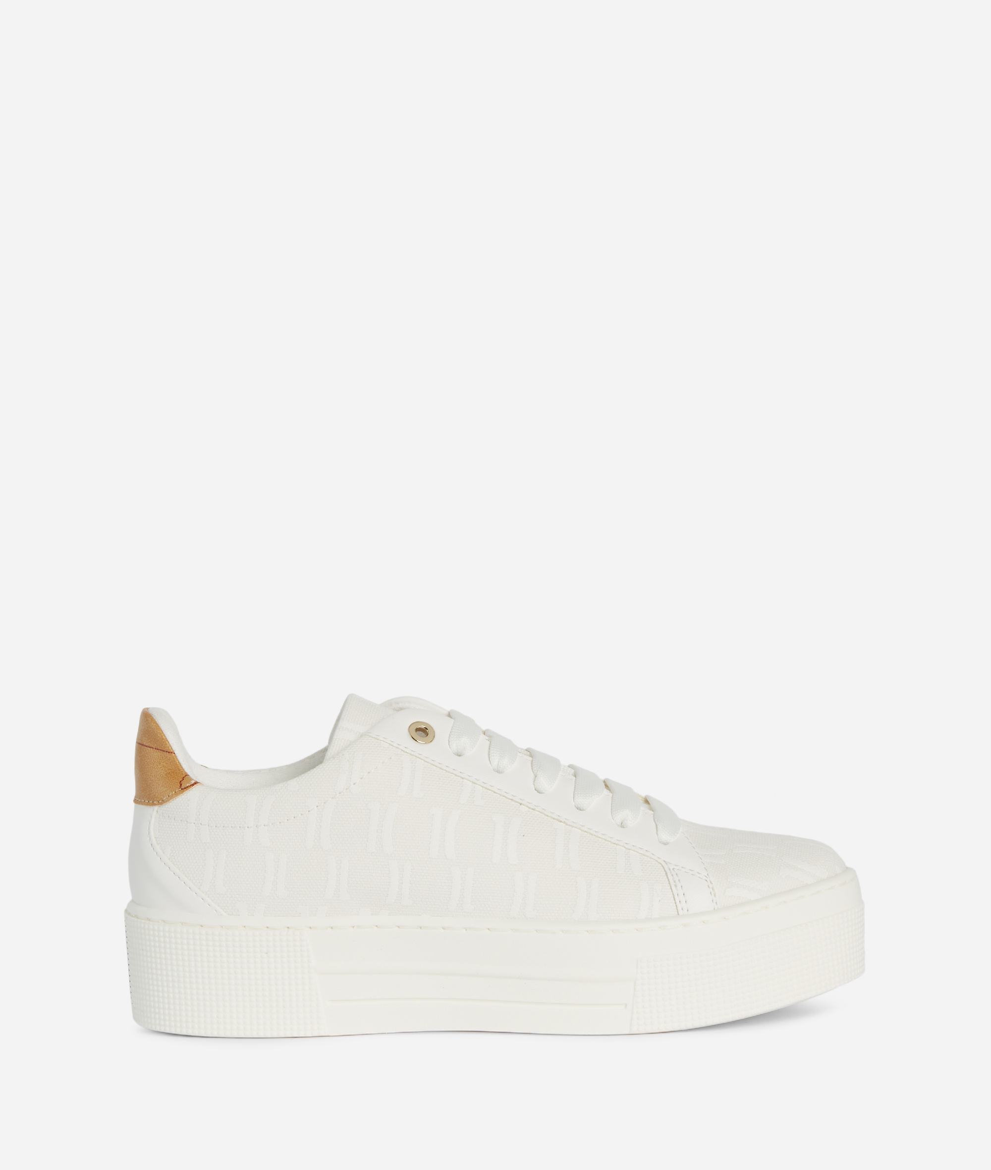 Sneakers in canvas stampa Monogram Bianche