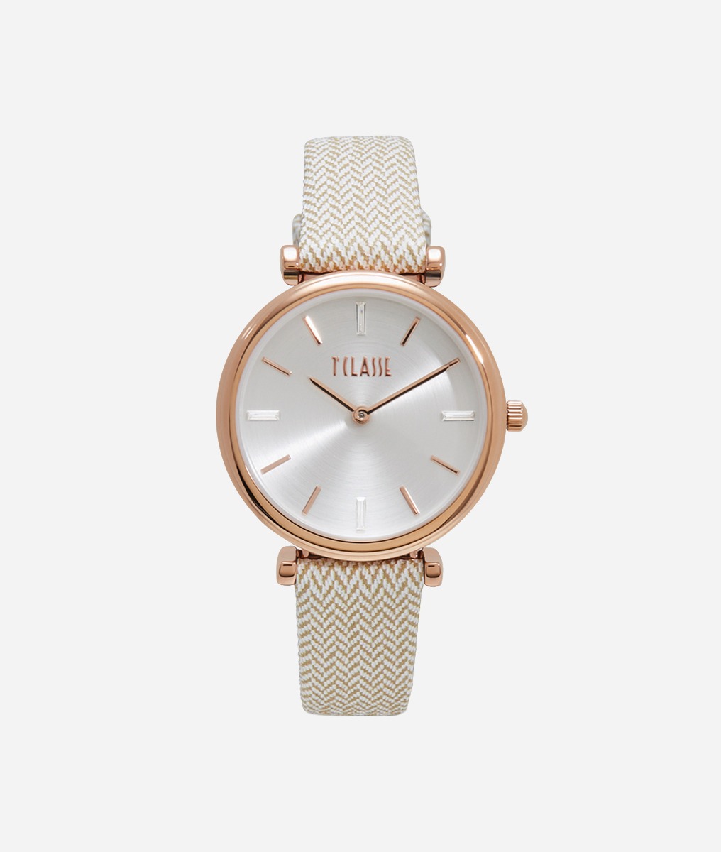 Sardegna orologio con cinturino in pelle stampa chevron Marmo