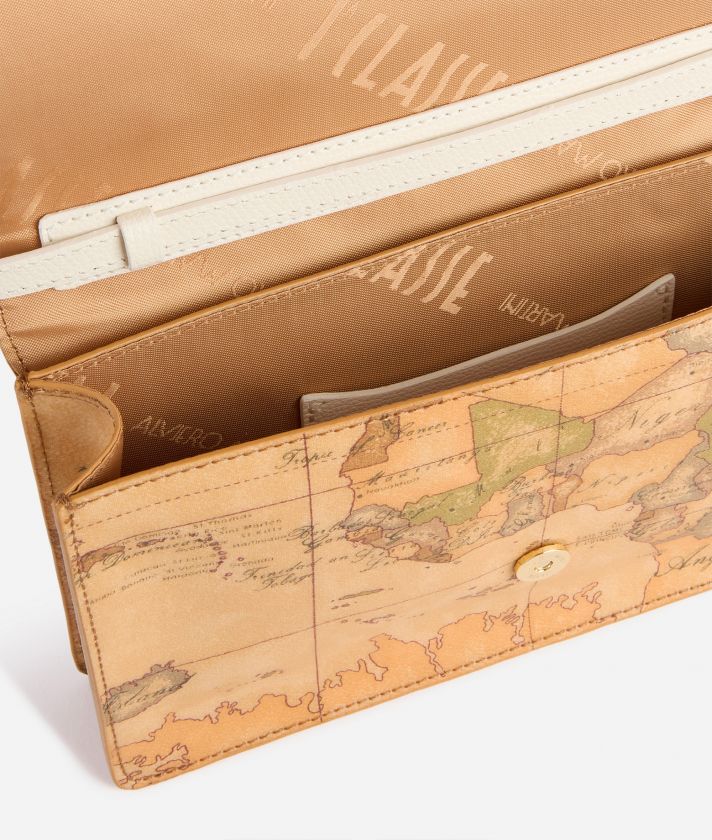 Heritage Geo flap pouch Ivory
