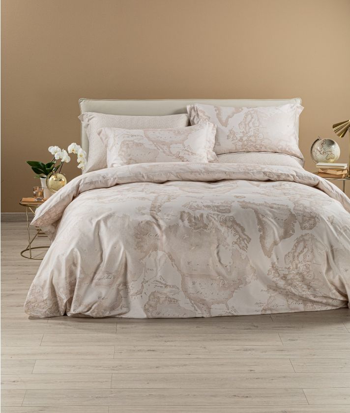 Geo White double comforter cover set