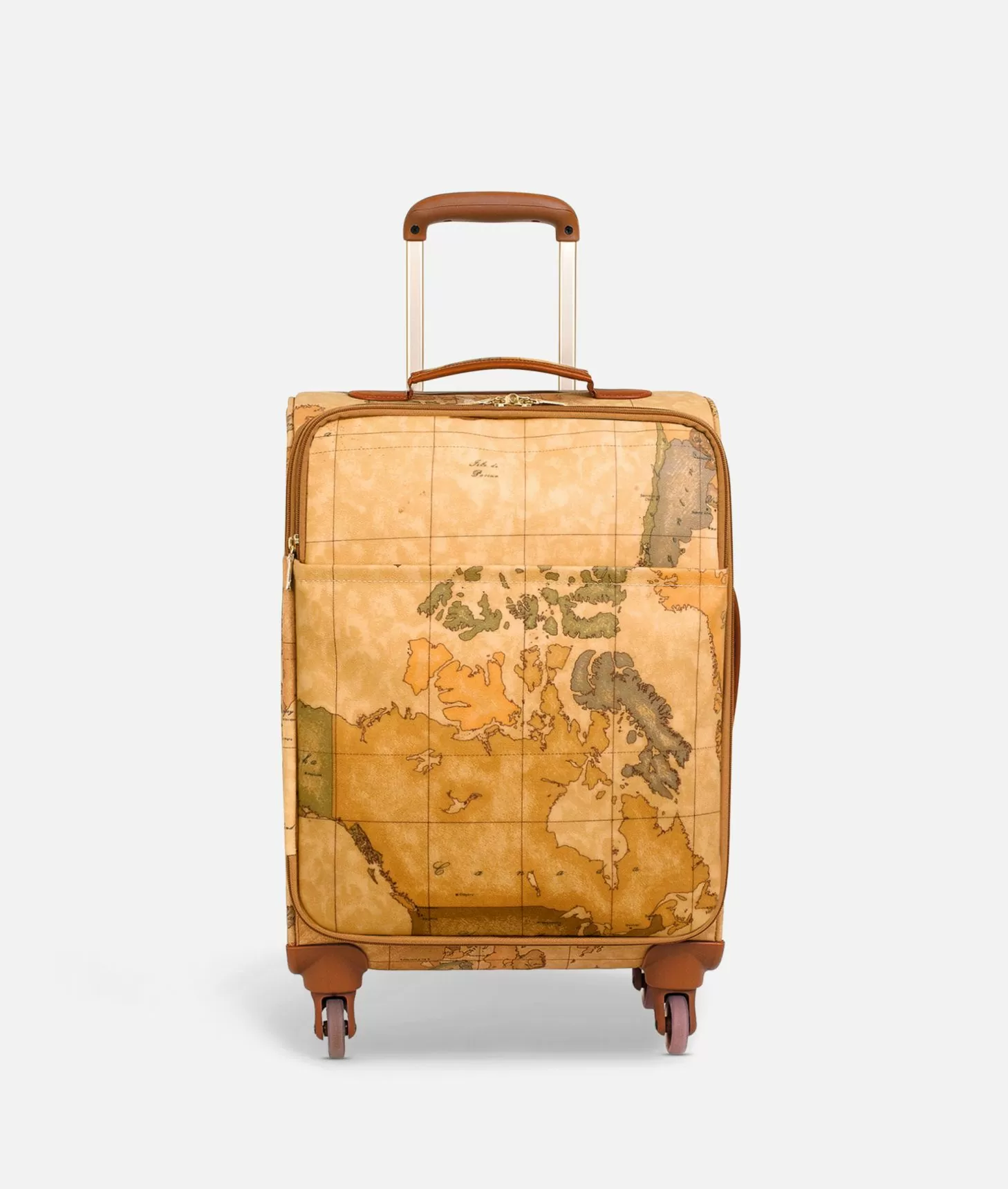 suitcase with world map