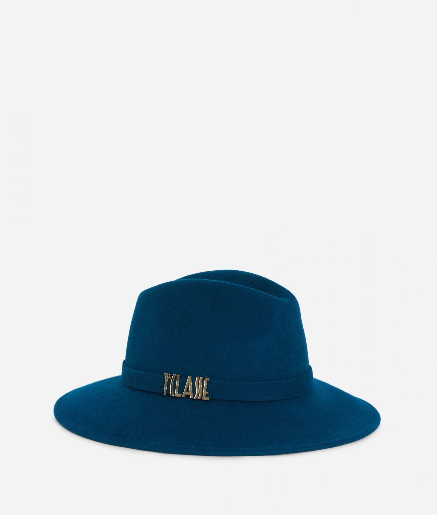 teal felt hat