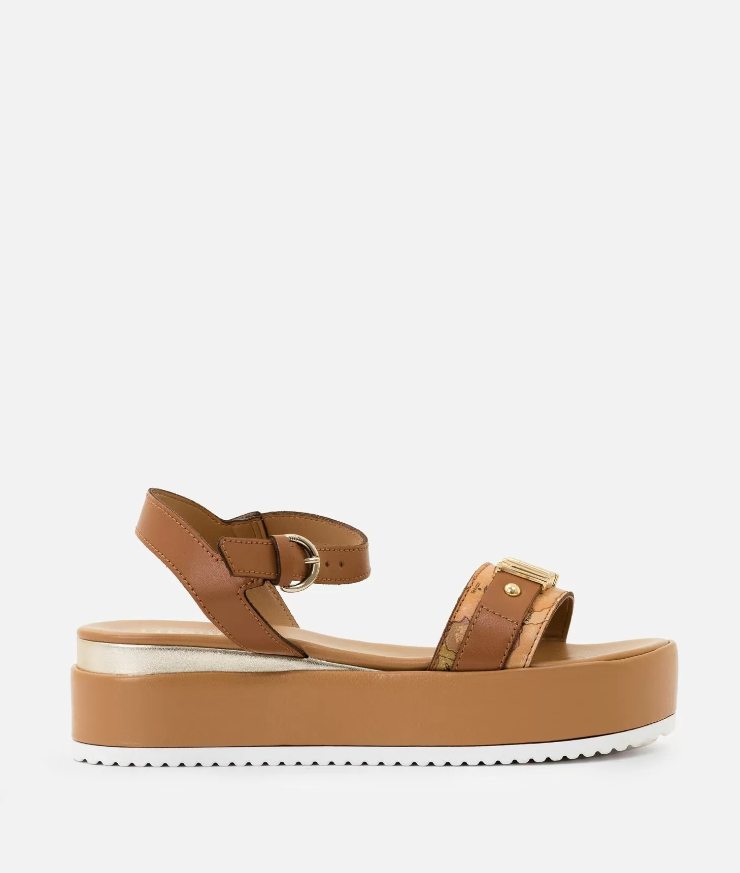 ALVIERO MARTINI PRIMA CLASSE - Wedge sandal in smooth cowhide leather Brown