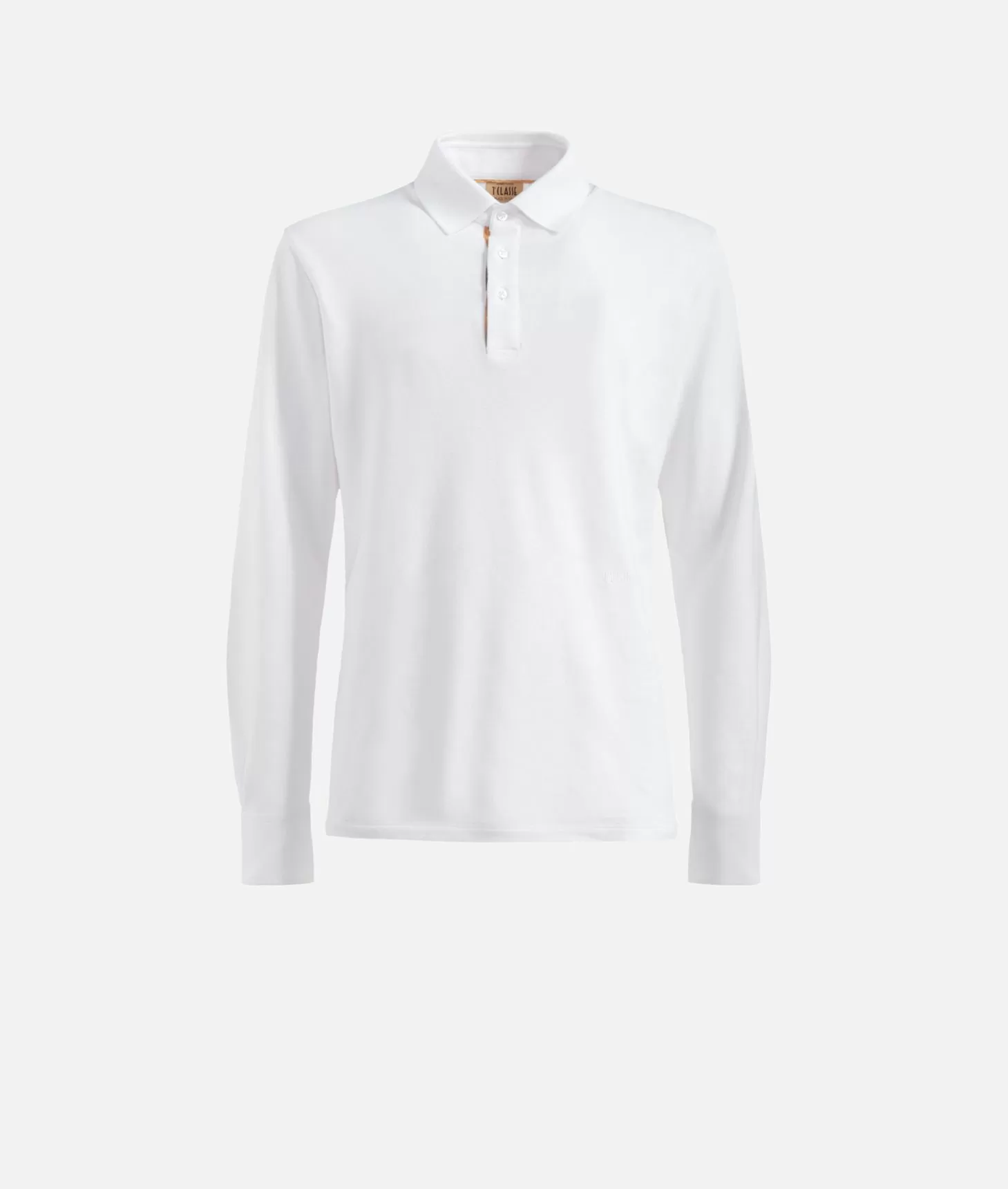 polo long sleeves white