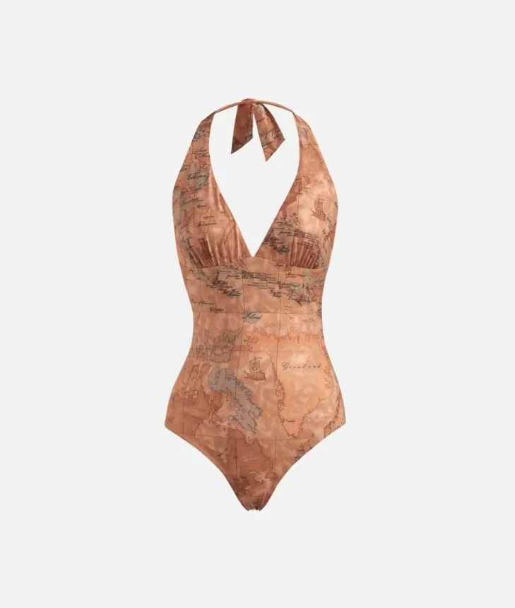 bronze one piece swimsuit