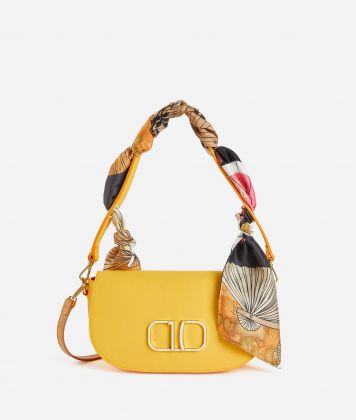 Foulard Vibe Saffiano fabric crossbody bag Turmeric